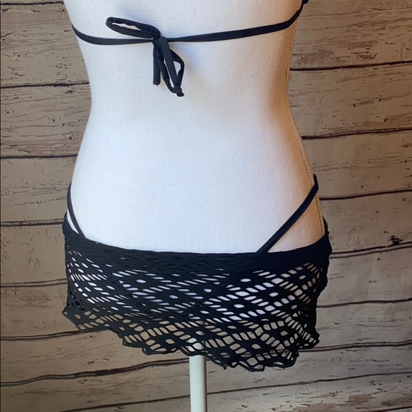 Sexy Black Mesh 3 piece outfit S/M - Picture 5 of 13